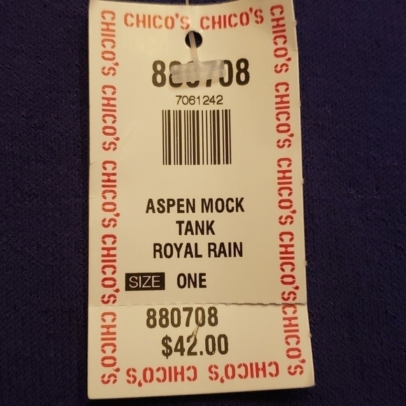 CHICO'S Design Aspen Mock Turtle Neck Tank NWT - Picture 4 of 11